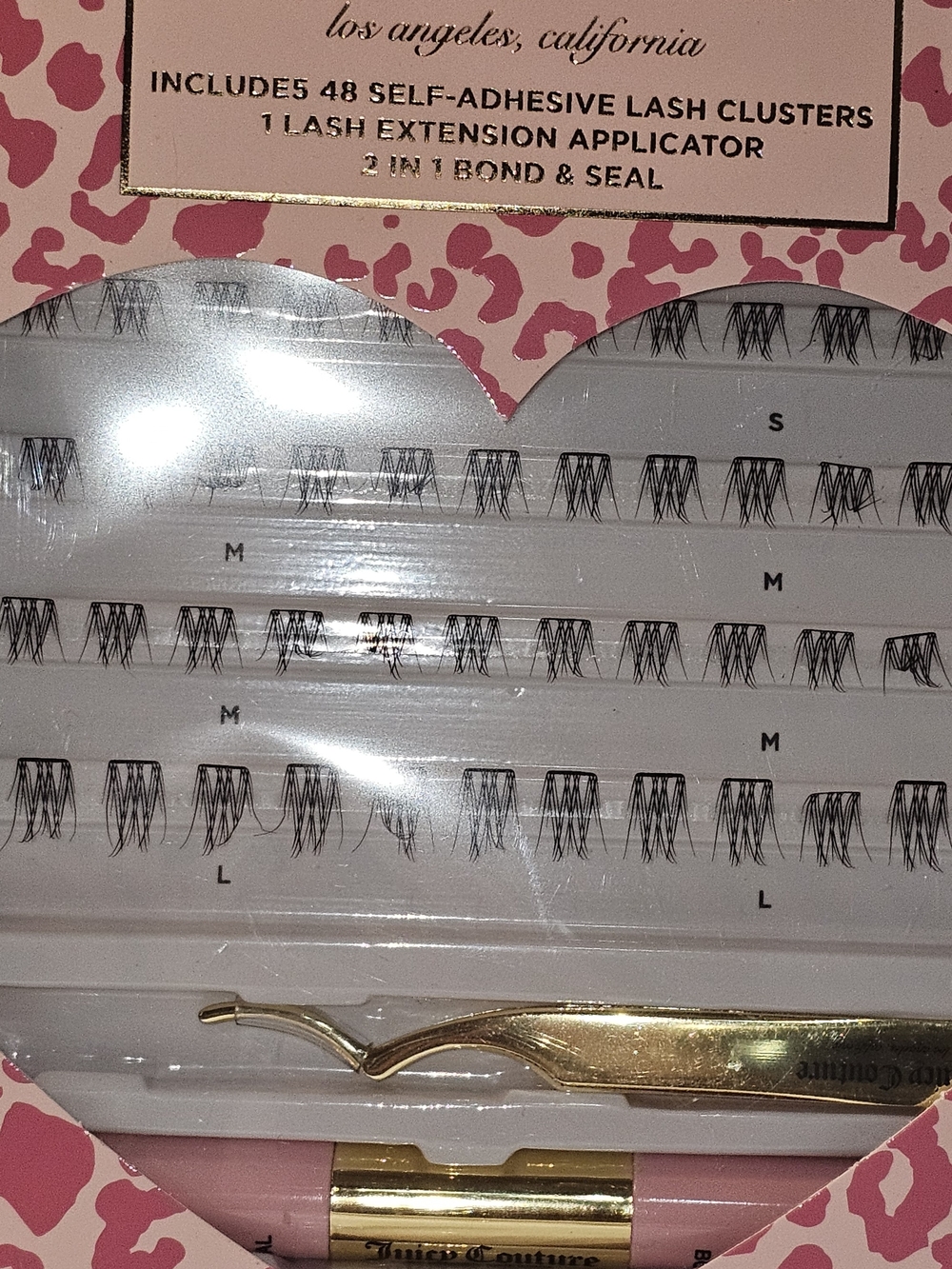 Juicy Couture Pink Leopard Self-Adhesive Lash Clusters - Picture 2 of 2